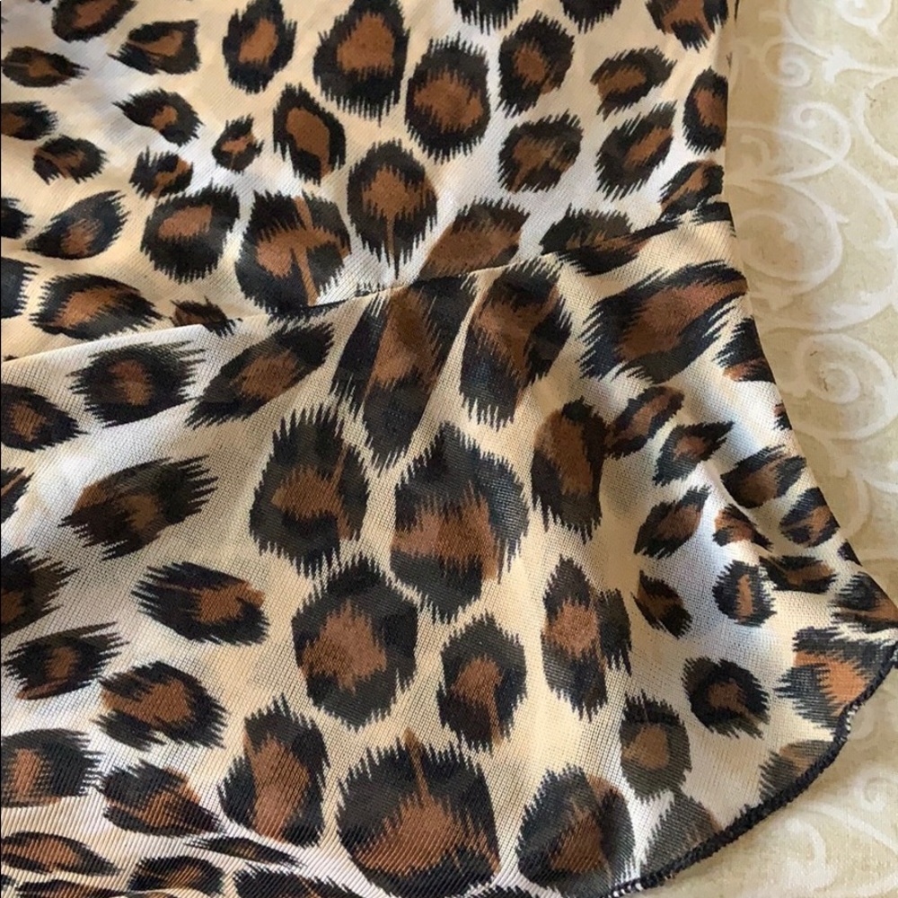 Animal Print Long Sleeve Top with Split Sleeve - Picture 3 of 5